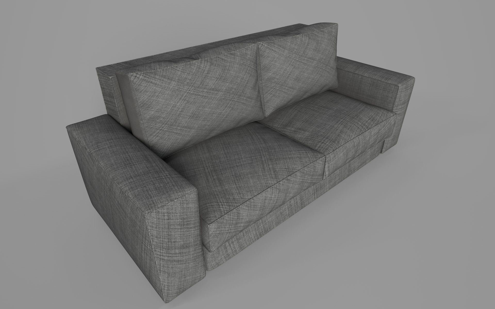 Gray sofa 3D model_2