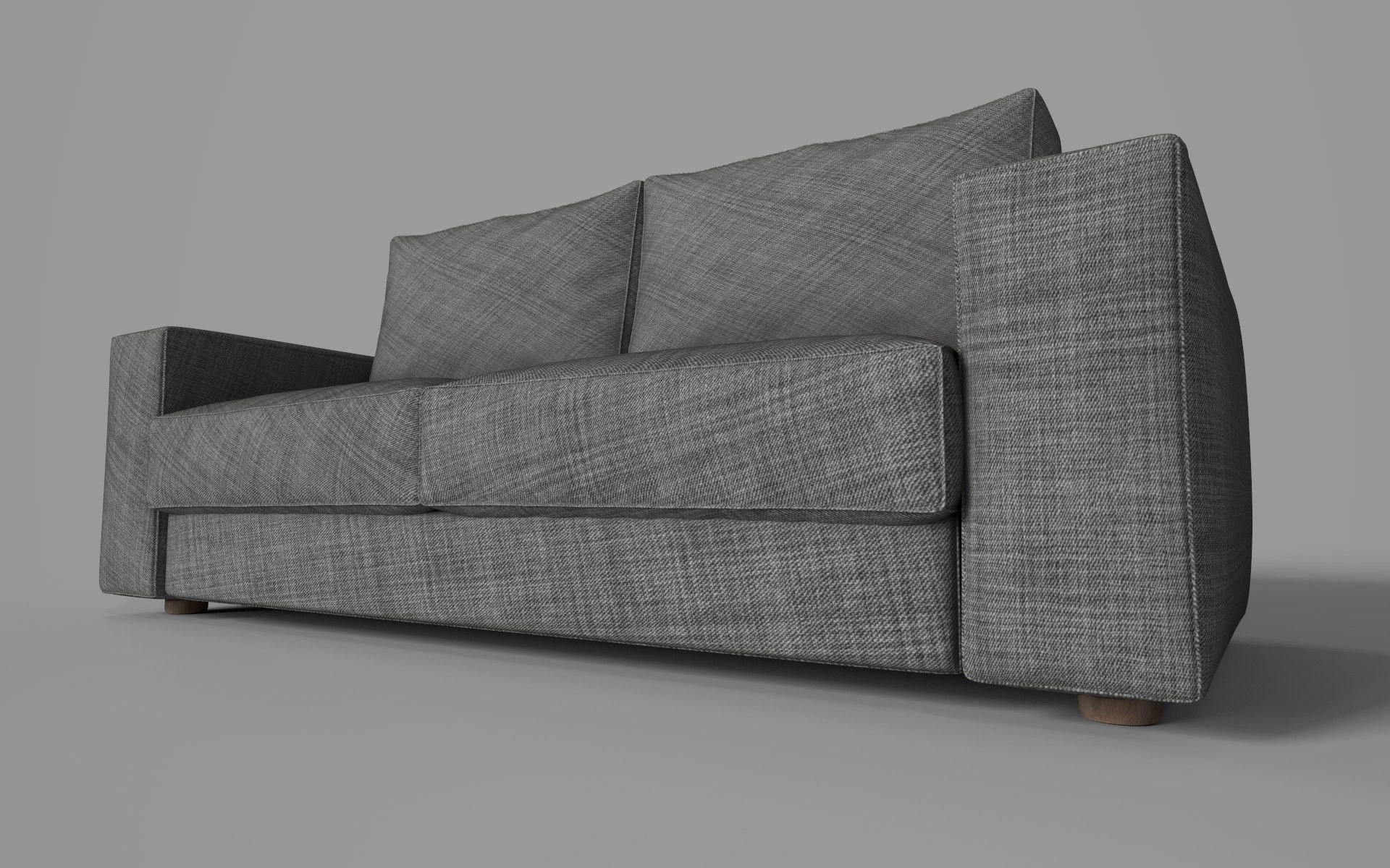 Gray sofa 3D model_3