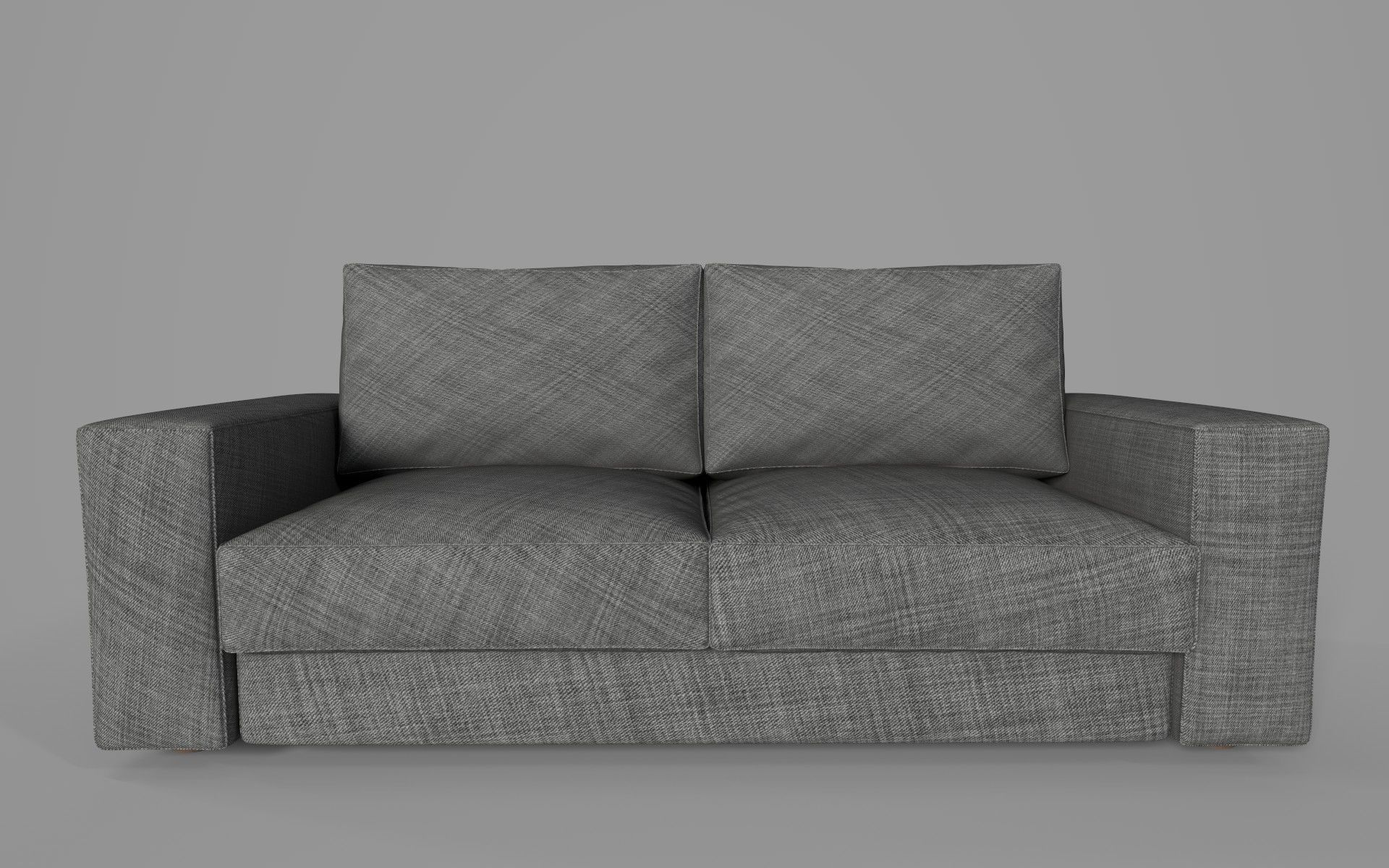 Gray sofa 3D model_1