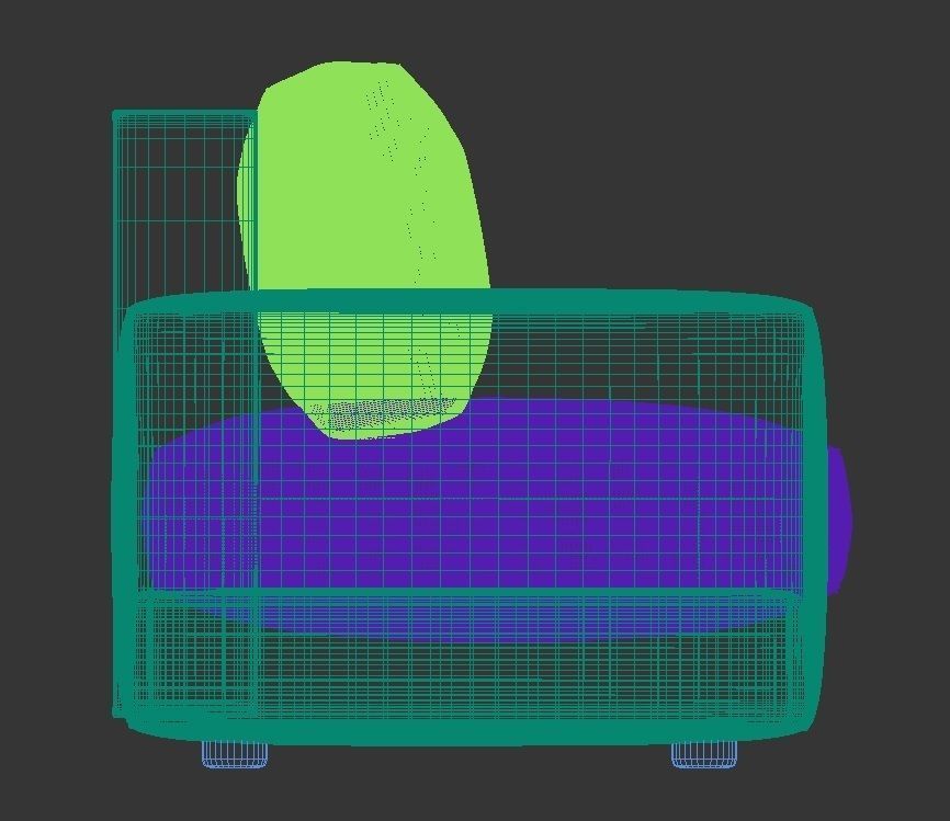 Gray sofa 3D model_7