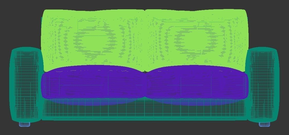 Gray sofa 3D model_6