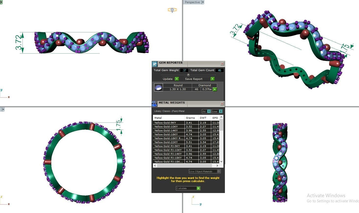 Band ring - CAD 9055 3D print model_4