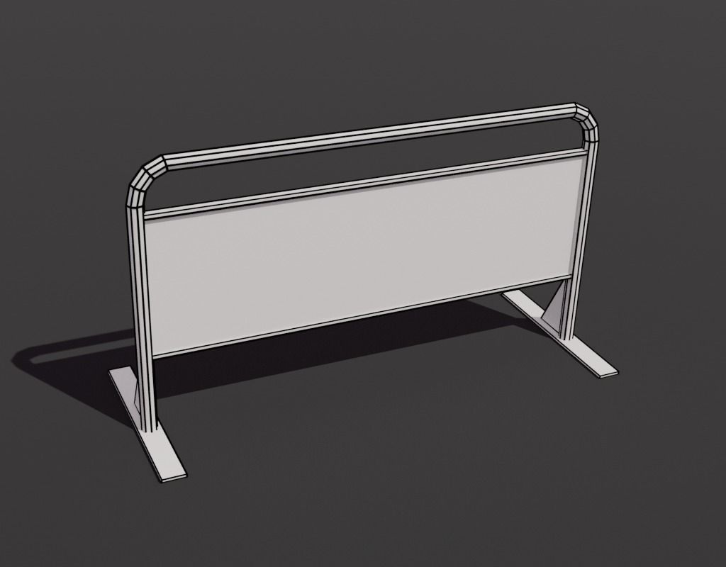 street old rusty fences - gameready Low-poly 3D model_4