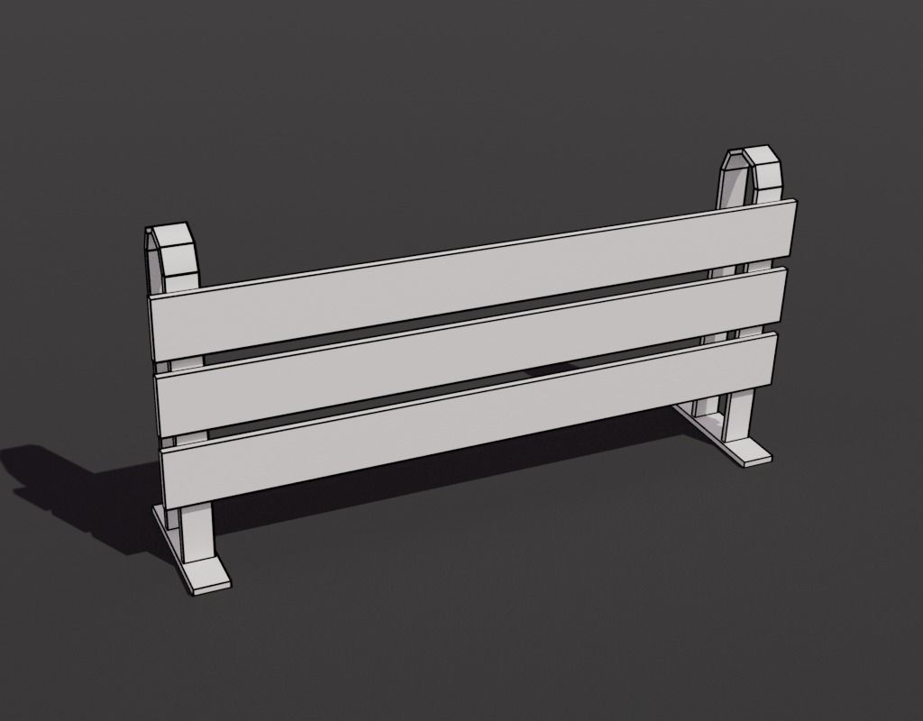 street old rusty fences - gameready Low-poly 3D model_2