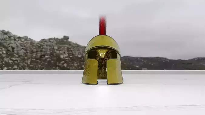 Armor Helmet Spartan Corintian with Hair