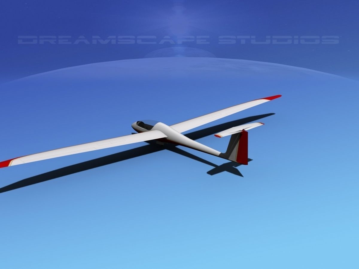 Venture Sailplane Low-poly 3D model_7