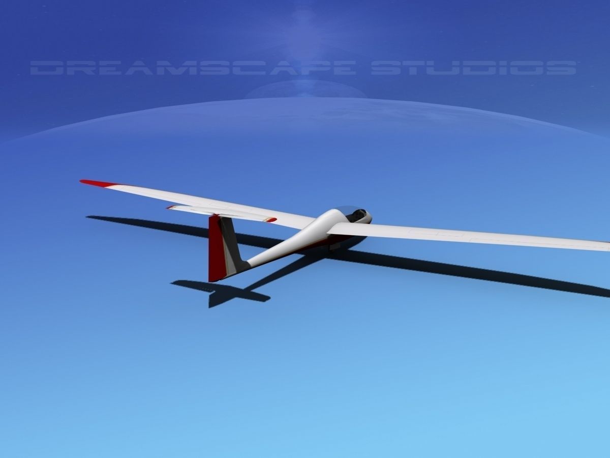 Venture Sailplane Low-poly 3D model_5
