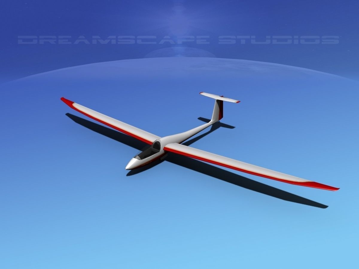 Venture Sailplane Low-poly 3D model_10