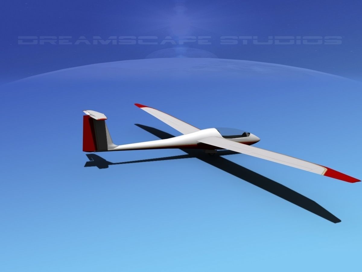 Venture Sailplane Low-poly 3D model_4