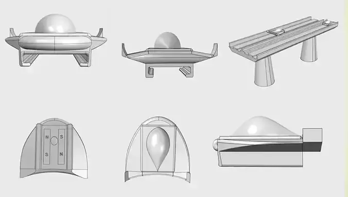 maglev car 3D print model