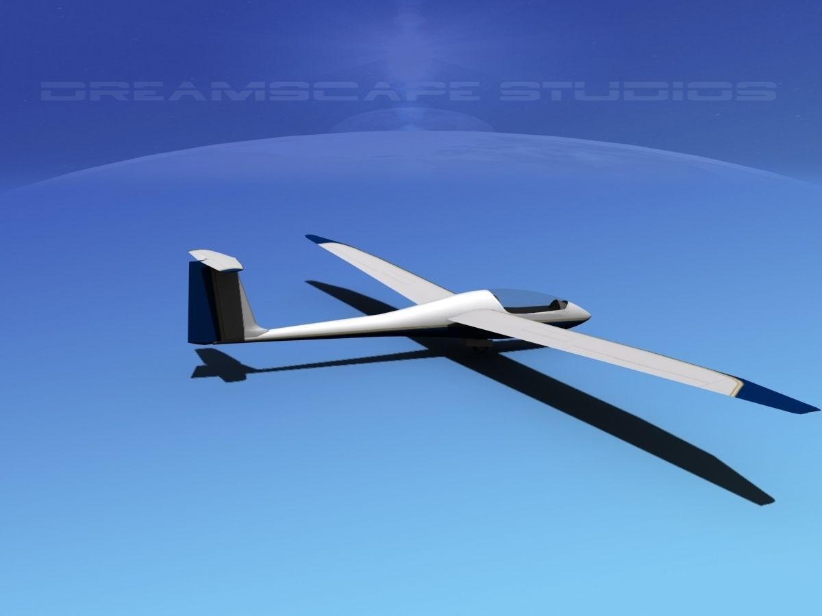 Venture Sailplane Low-poly 3D model_4