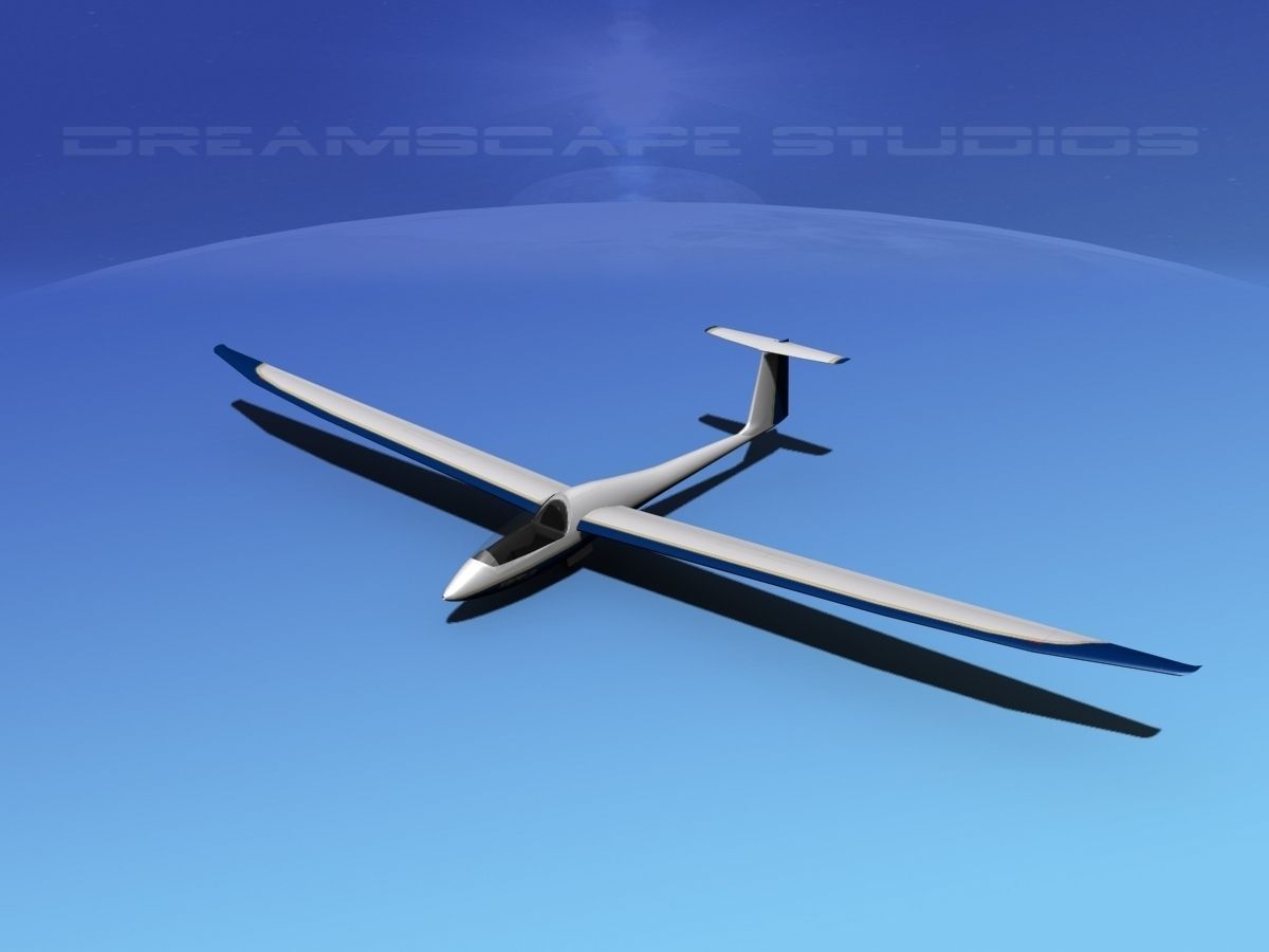 Venture Sailplane Low-poly 3D model_10