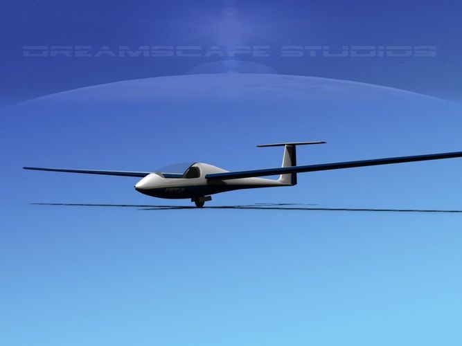 Venture Sailplane Low-poly 3D model