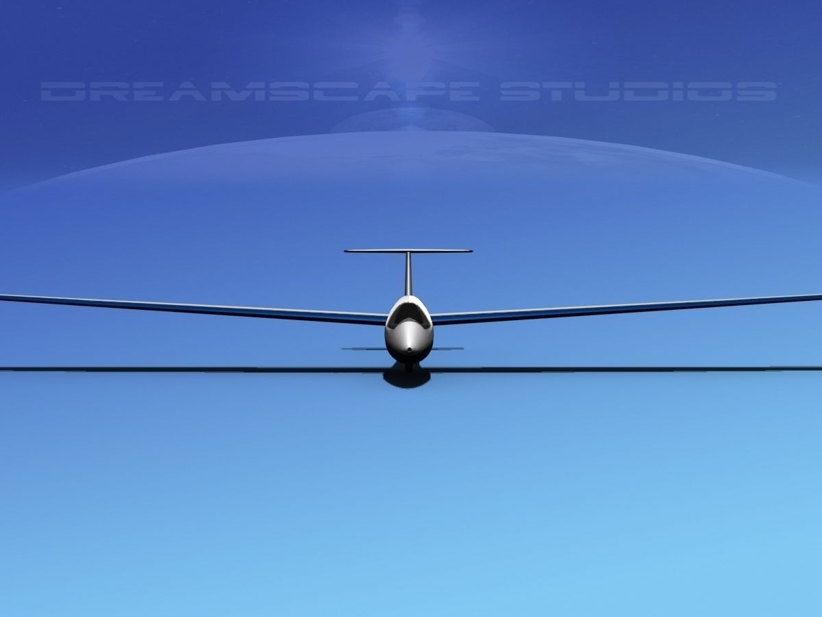 Venture Sailplane Low-poly 3D model_1