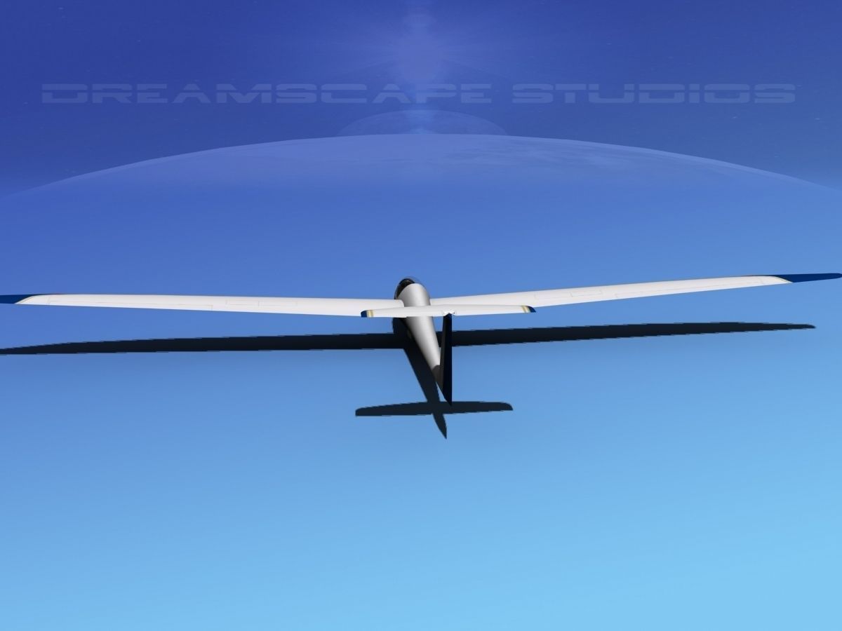 Venture Sailplane Low-poly 3D model_6
