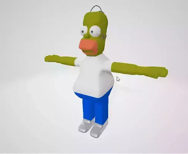 the simpsons character in dress 3D model
