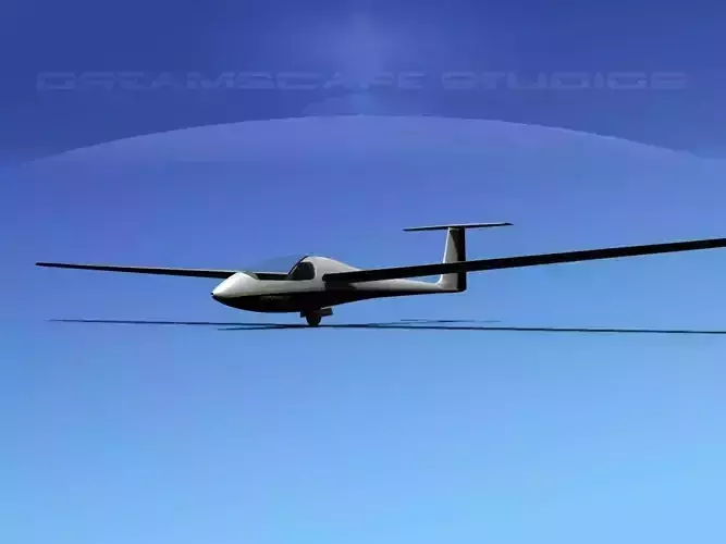 Venture Sailplane  V03 Low-poly 3D model