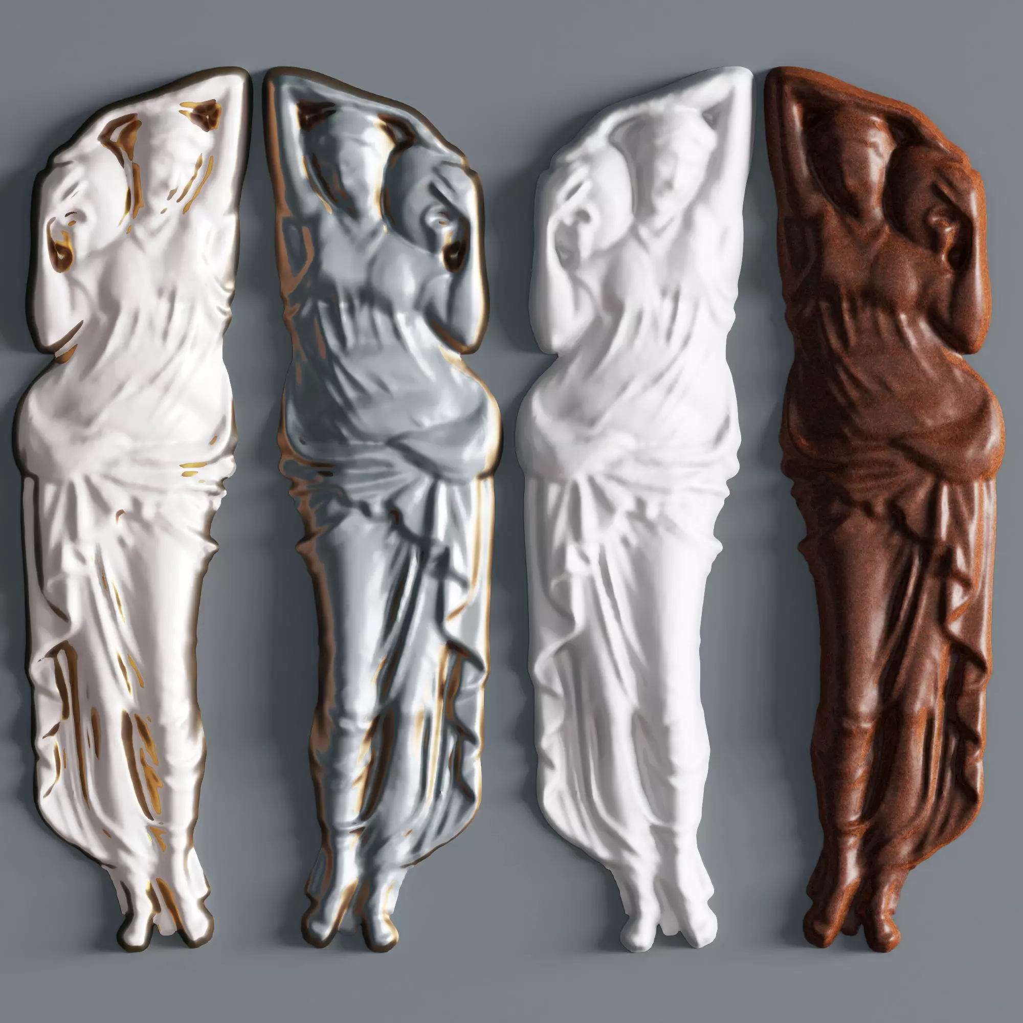 woman plaster 2 3D model_0