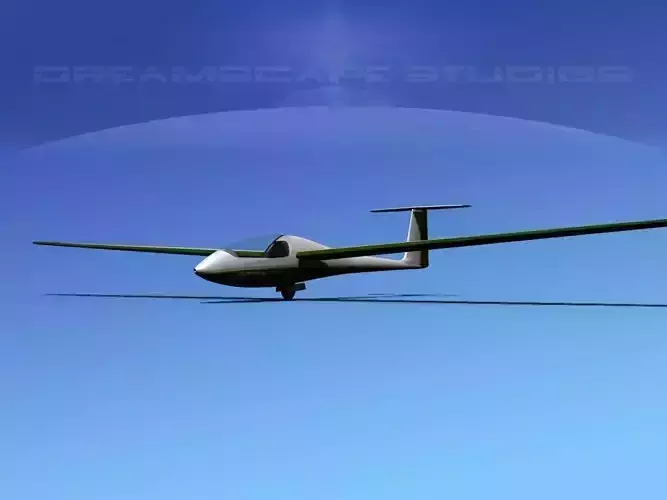 Venture Sailplane  V04 Low-poly 3D model
