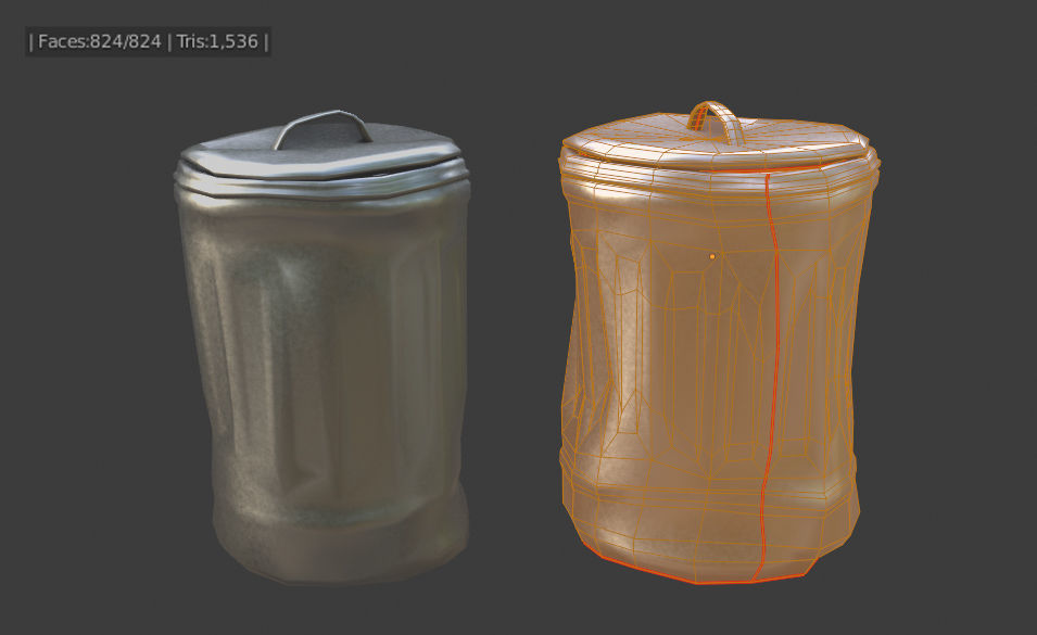 Garbage container 3D model_6