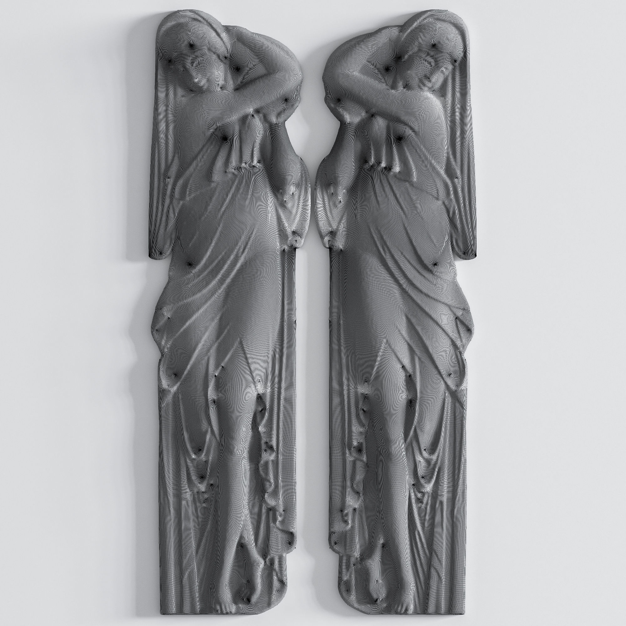 woman plaster 3D model_2