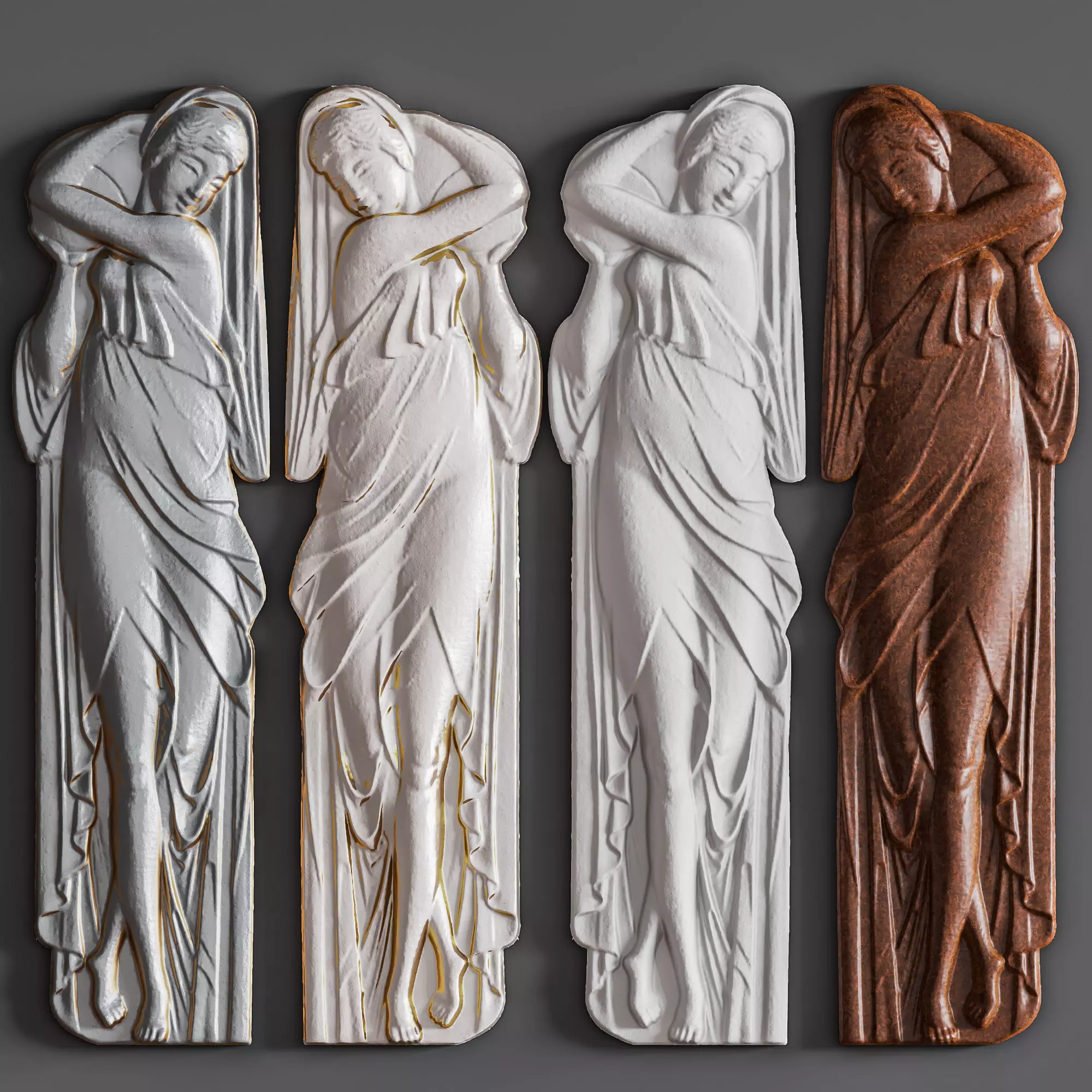 woman plaster 3D model_0