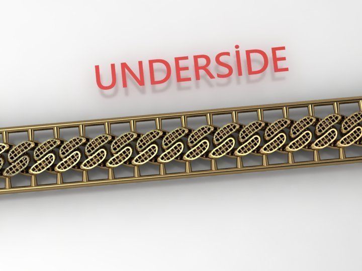 7MM Fusion Cuban Link Chain Bracelet 3D print model_5