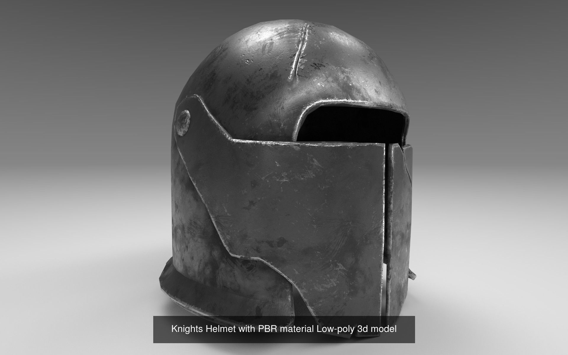 Helmets Pack with PBR materials game ready low poly 3D Model Collection_8