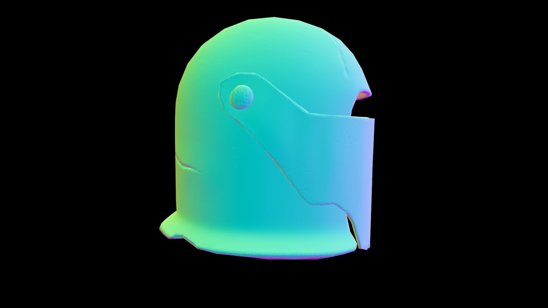 Helmets Pack with PBR materials game ready low poly 3D Model Collection_56