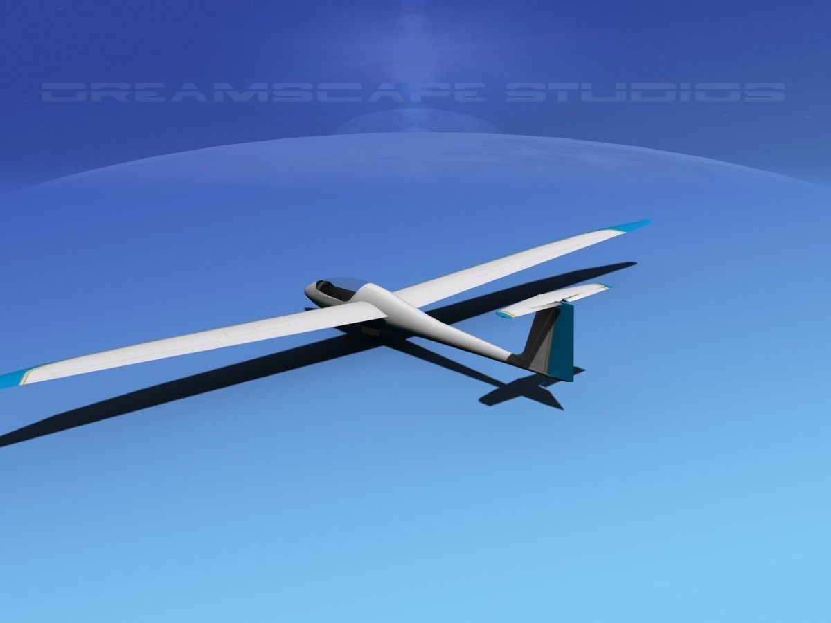 Venture Sailplane Low-poly 3D model_7