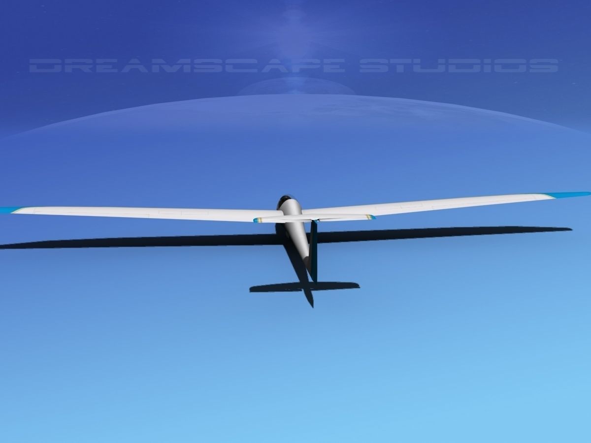 Venture Sailplane Low-poly 3D model_6