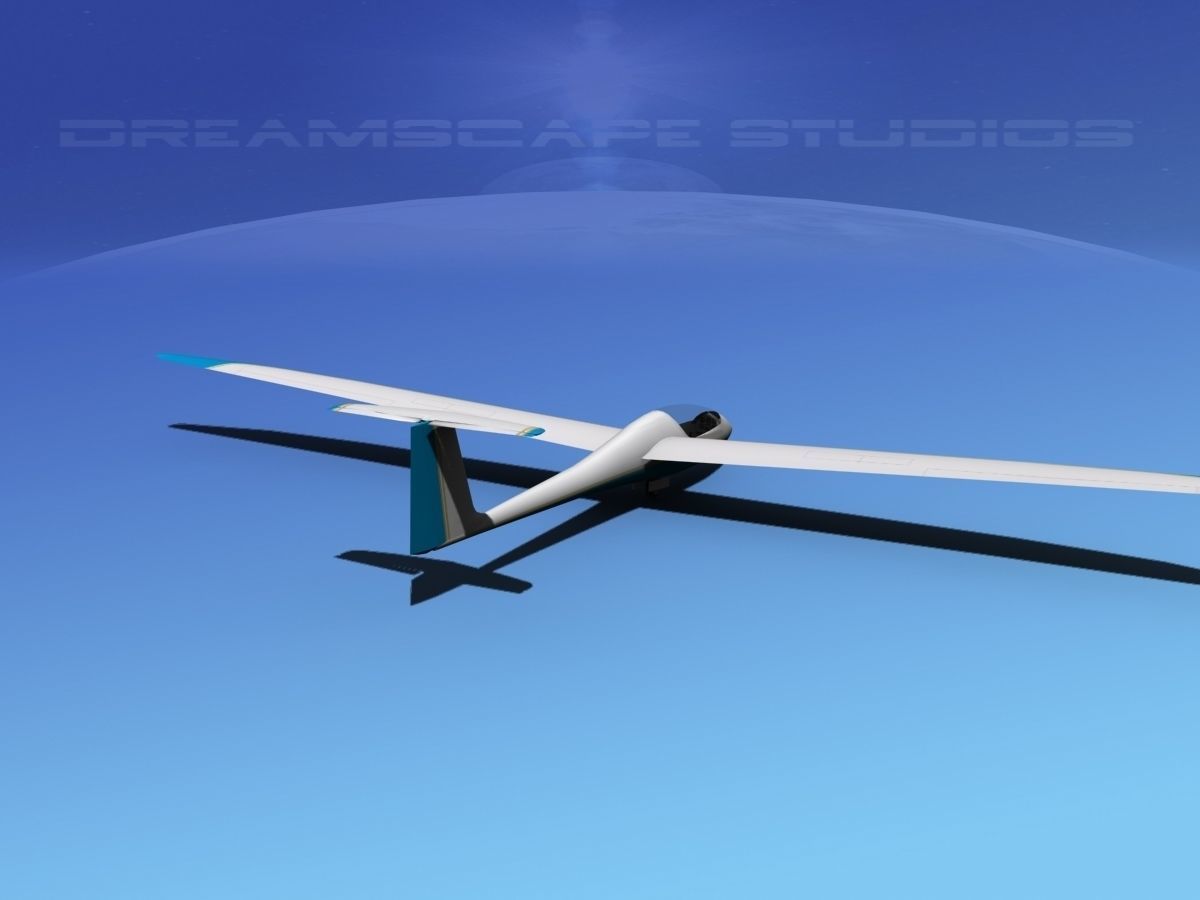 Venture Sailplane Low-poly 3D model_4