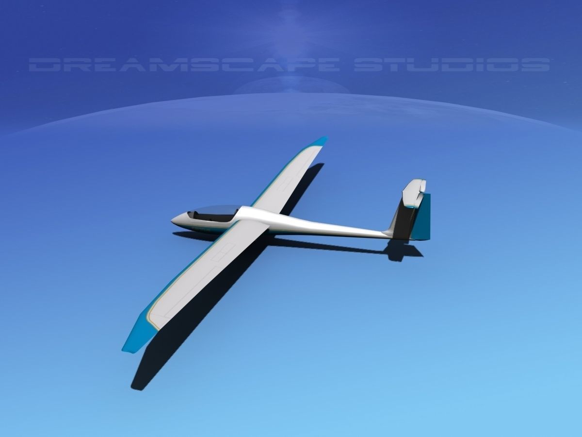 Venture Sailplane Low-poly 3D model_8