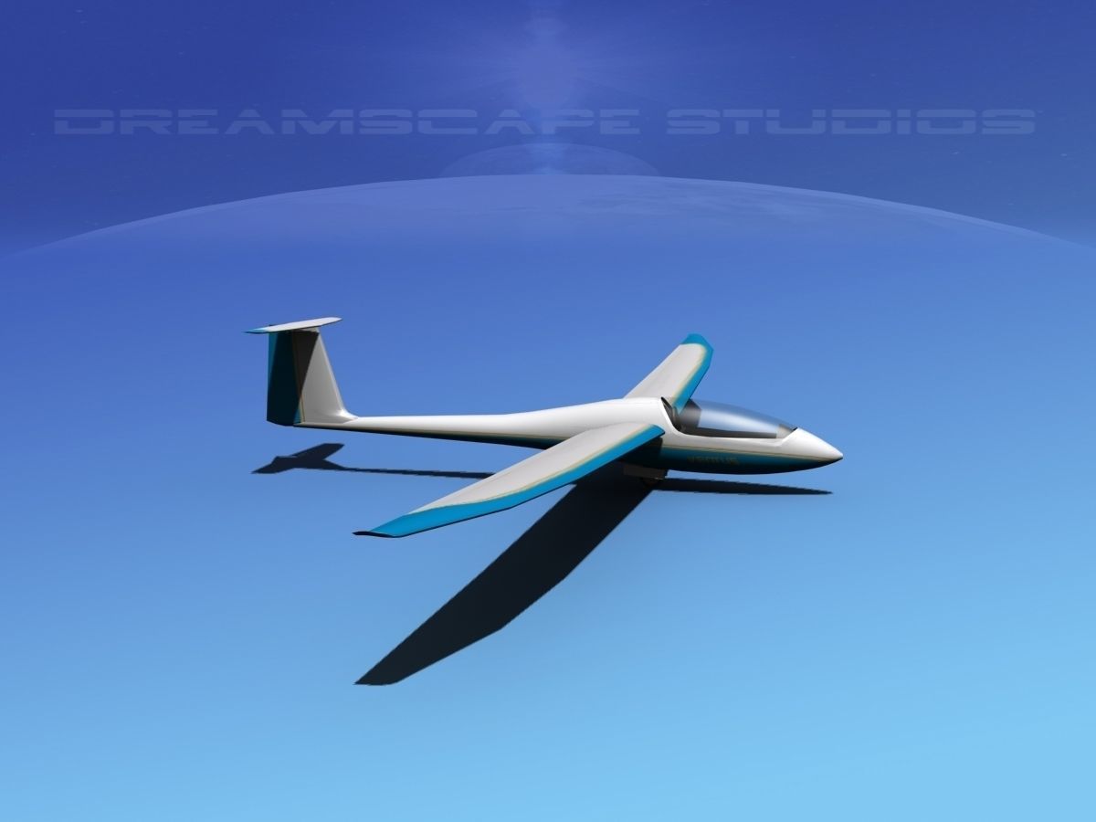 Venture Sailplane Low-poly 3D model_3