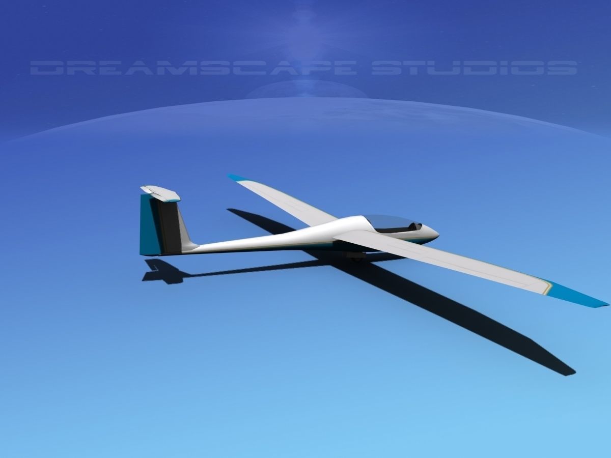 Venture Sailplane Low-poly 3D model_5