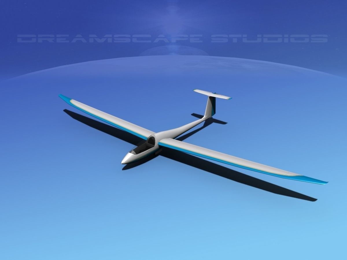 Venture Sailplane Low-poly 3D model_10