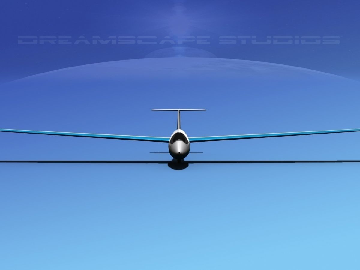 Venture Sailplane Low-poly 3D model_1