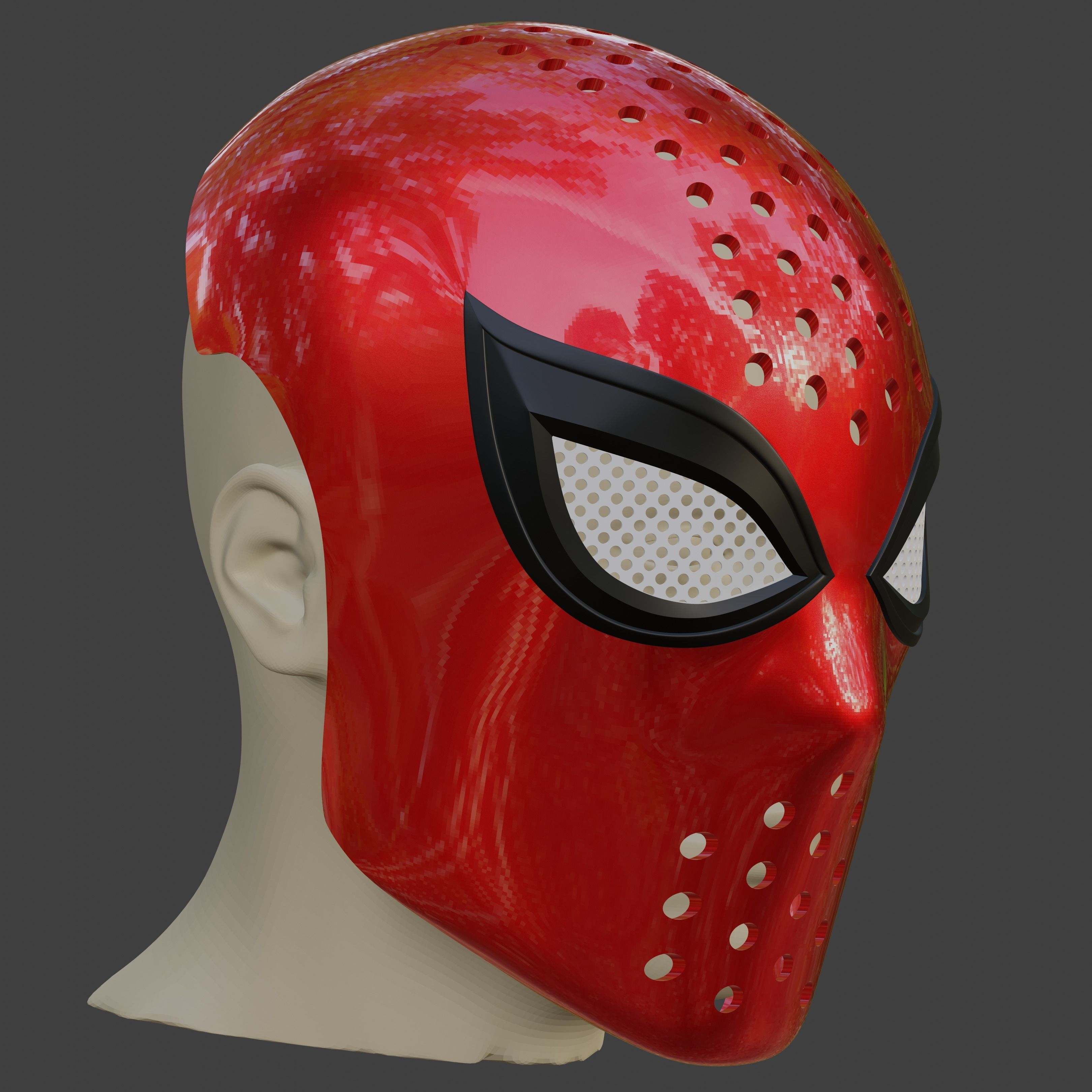 Spider-Man Lotus inspired Faceshell 3D print model_1
