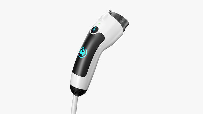 EV Charging Plug  Low-poly 3D model