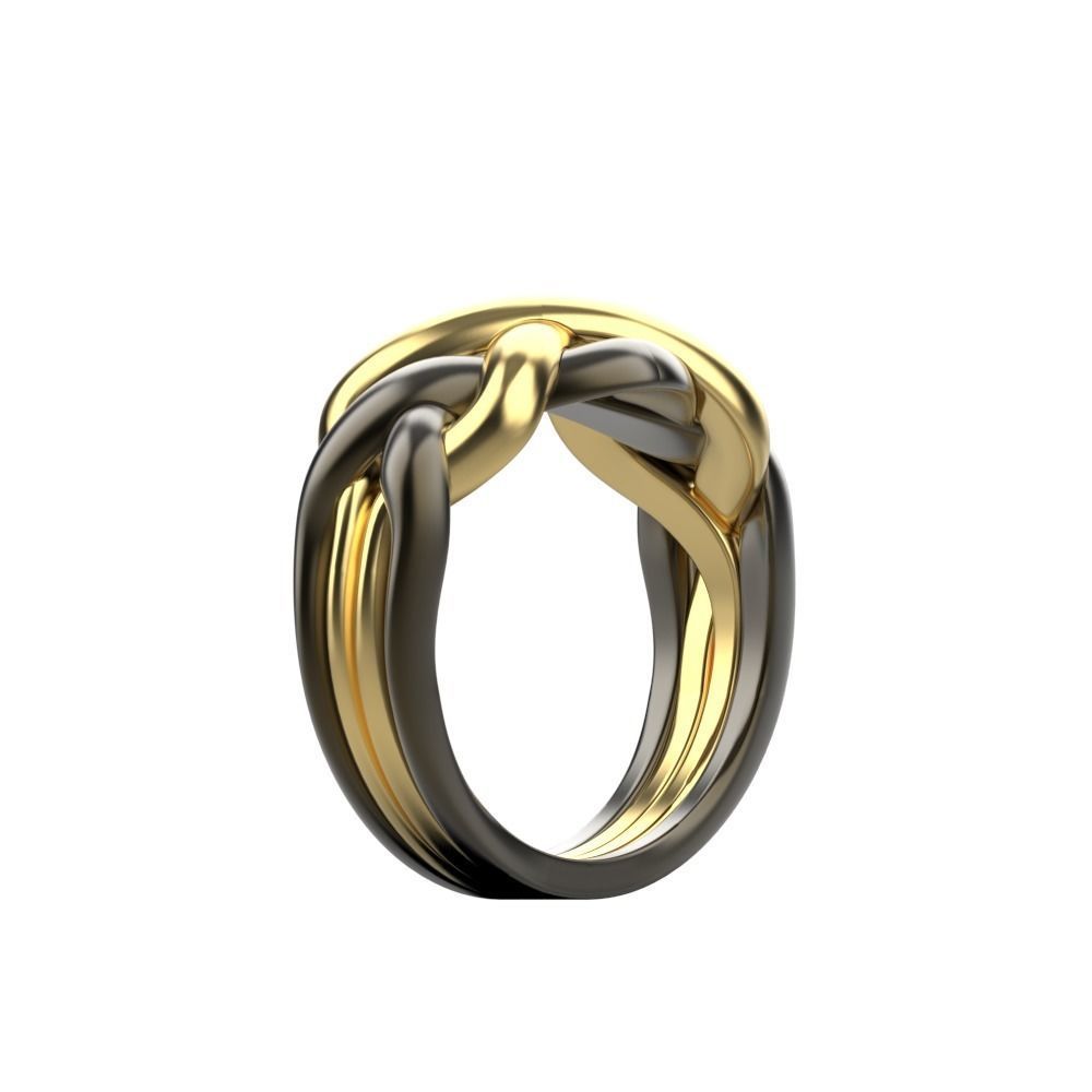 Puzzle ring 3D print model_8
