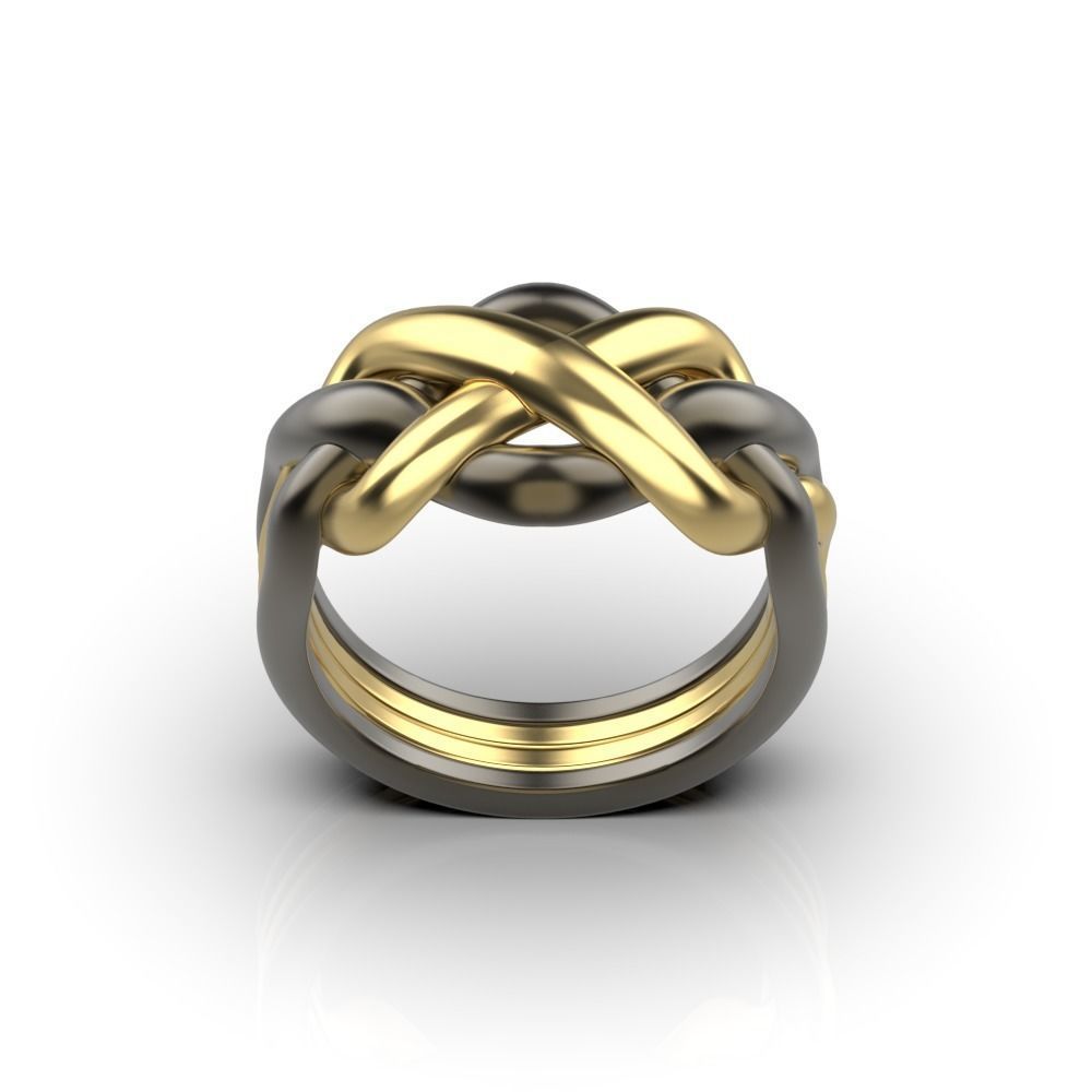 Puzzle ring 3D print model_5