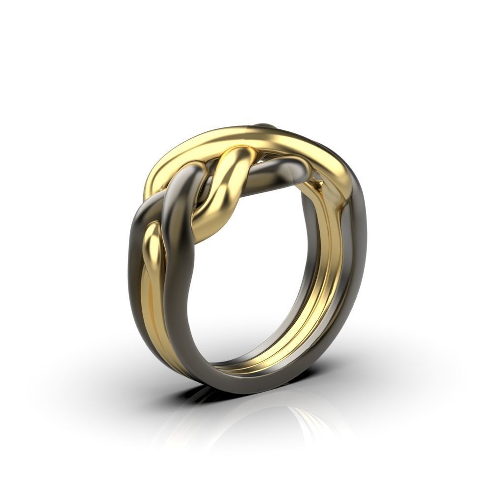 Puzzle ring 3D print model_10