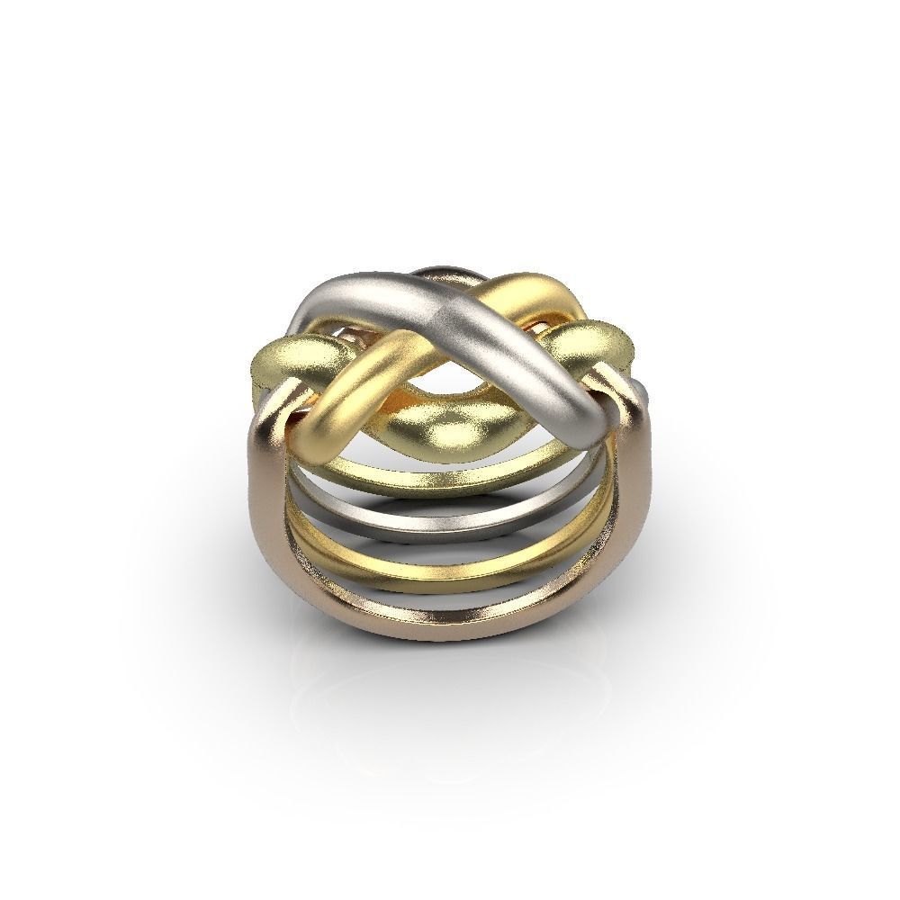 Puzzle ring 3D print model_12