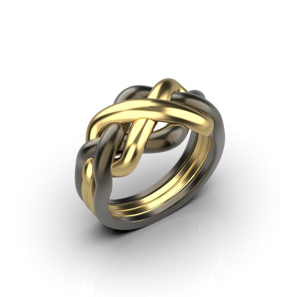 Puzzle ring 3D print model_9