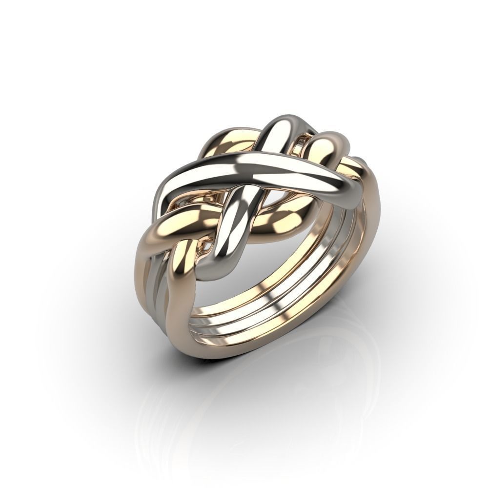 Puzzle ring 3D print model_1