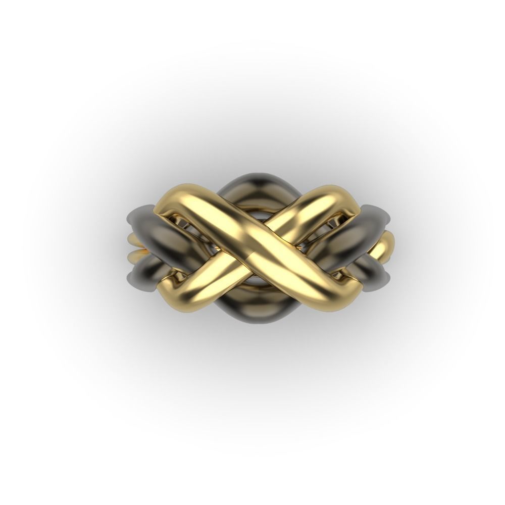 Puzzle ring 3D print model_4