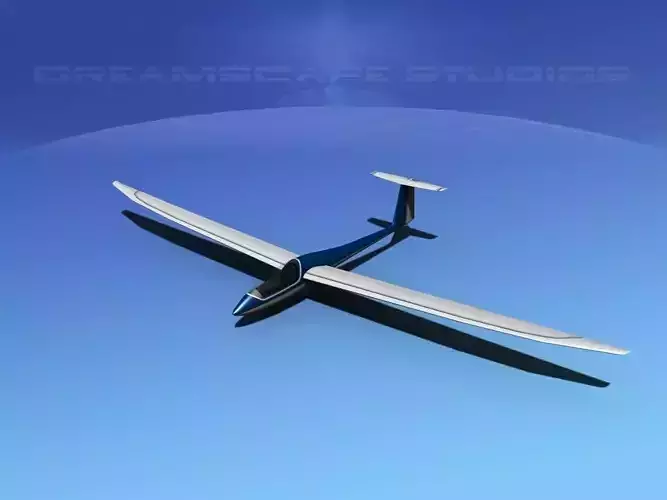 Venture Sailplane Low-poly 3D model