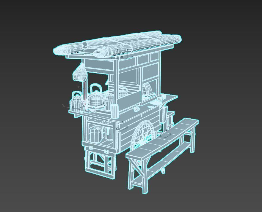 Street Food Cart 3D model_19