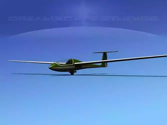 Venture Sailplane Low-poly 3D model