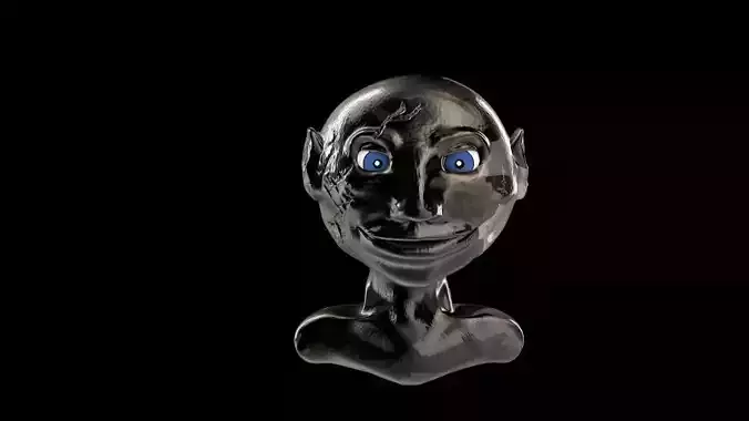 Sculping character Low-poly 3D model